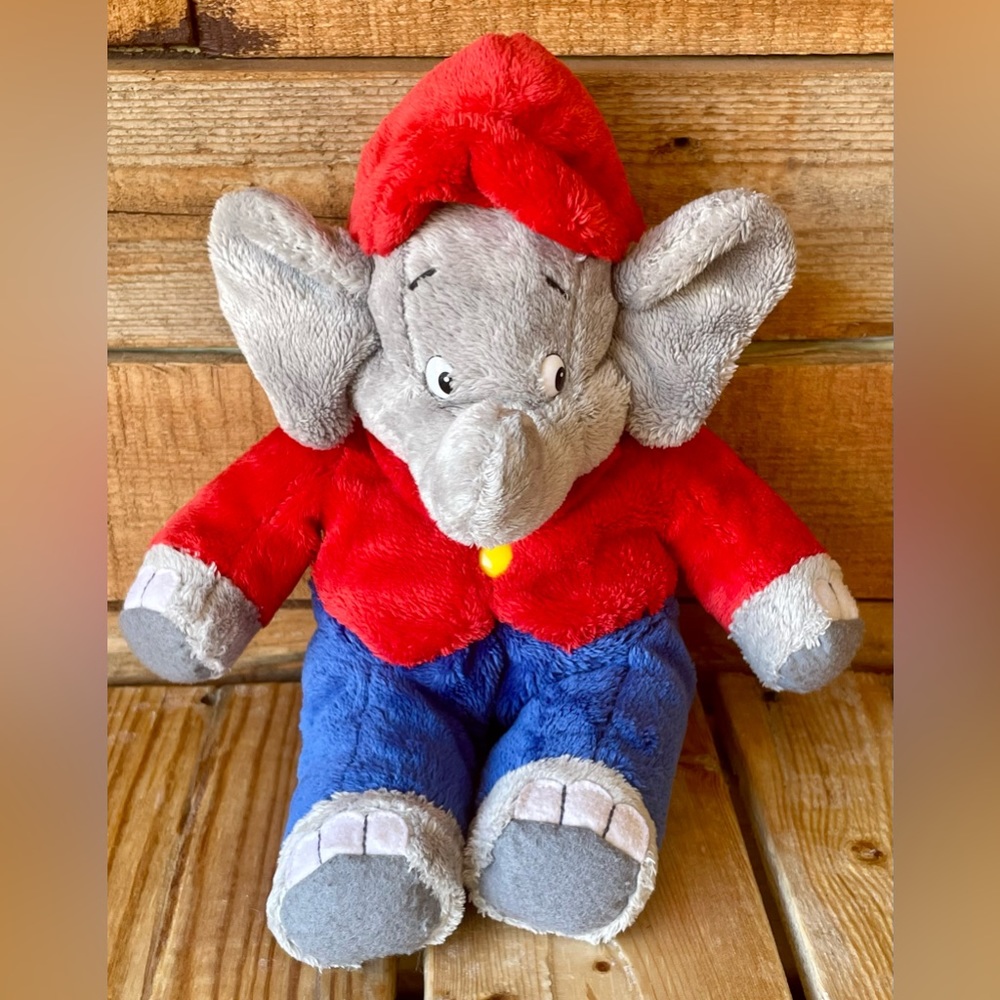 Benjamin Blümchen Elephant 2003 Plush Vintage German Plushie Stuffed Animal 10”